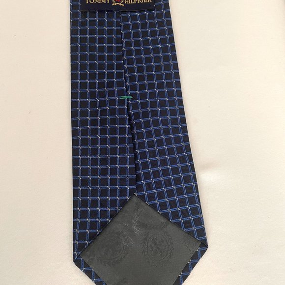 TOMMY HILFIGER - Navy Blue, with blue squares and white flecks - Picture 5 of 6